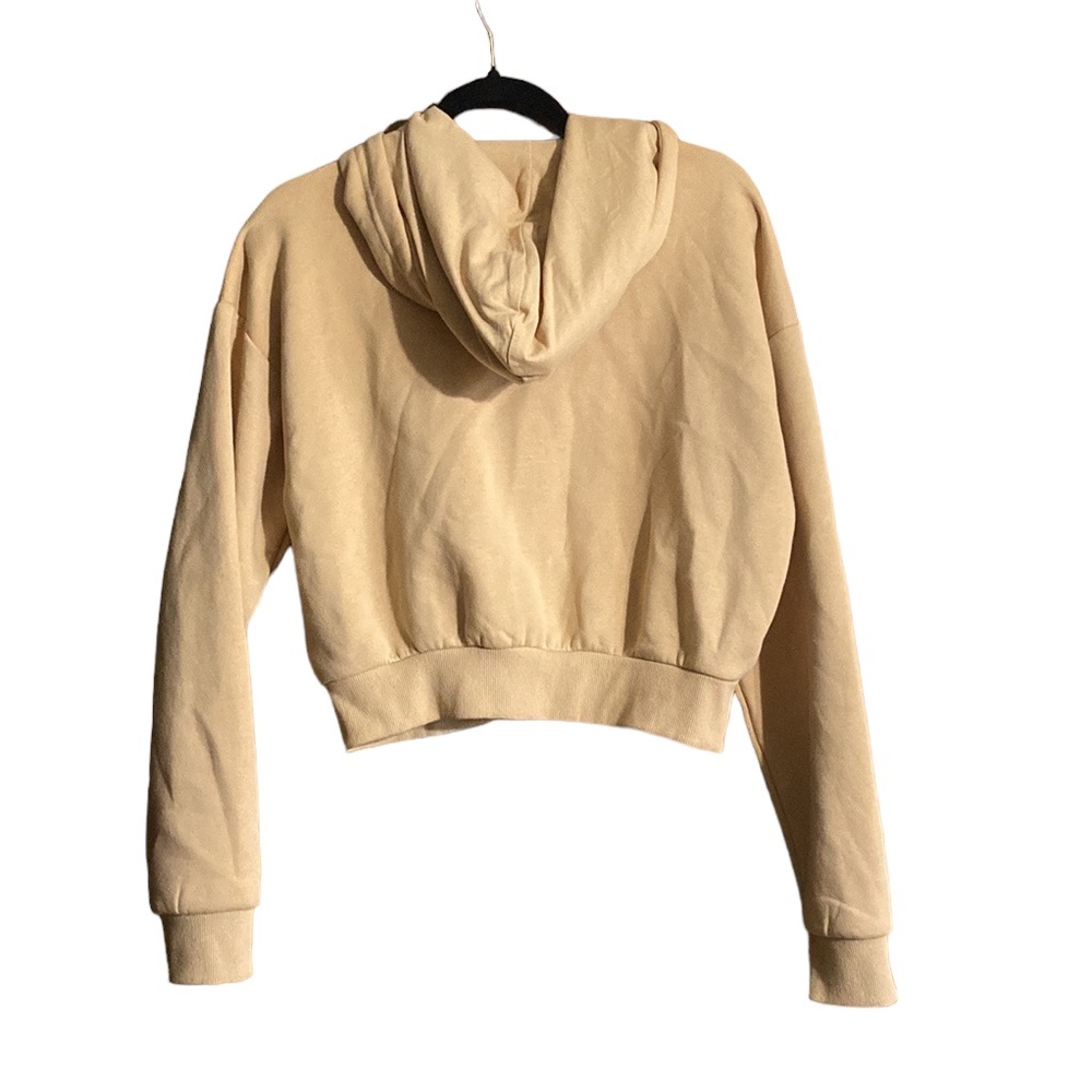 Forever 21 Beige/Salmon Zip-Up Hoodie Womens’ Size L - Picture 2 of 4